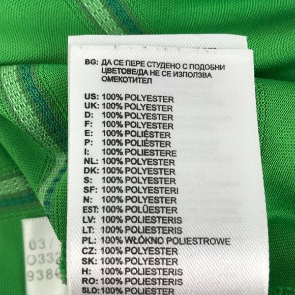 Adidas CLIMACOOL Golf Polo Shirt Mens Medium Casual Short Sleeve Green Polyester - Picture 9 of 10